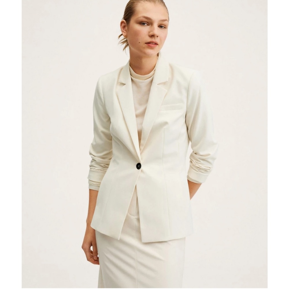 NWT Mango Exclusive Collection Recycled Polyester Suit Blazer Jacket